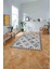 Baskılı Modern Etnik Klasik Desen Yıkanabilir Kaymaz Yolluk Mutfak Salon Halısı, MODERN-163-GRİ, 2