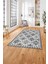 Baskılı Modern Etnik Klasik Desen Yıkanabilir Kaymaz Yolluk Mutfak Salon Halısı, MODERN-163-GRİ, 3