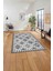 Baskılı Modern Etnik Klasik Desen Yıkanabilir Kaymaz Yolluk Mutfak Salon Halısı, MODERN-163-GRİ, 5