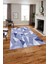 Baskılı Modern Mermer Motifli Yıkanabilir Kaymaz Yolluk Mutfak Salon Halısı, MODERN-170-LACİVERT, 1