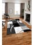 Baskılı Modern Çerçeveli Kare Yıkanabilir Kaymaz Yolluk Mutfak Salon Halısı, MODERN-186-GRİ, 1