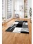 Baskılı Modern Çerçeveli Kare Yıkanabilir Kaymaz Yolluk Mutfak Salon Halısı, MODERN-186-GRİ, 3