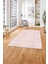 Baskılı Modern Zigzag Çizgili Yıkanabilir Kaymaz Yolluk Mutfak Salon Halısı, Modern-135-Pembe, 3