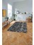 Baskılı Modern Labirent Desenli Yıkanabilir Kaymaz Yolluk Mutfak Salon Halısı, MODERN-190-GRİ, 2