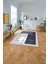 Baskılı Modern Sade Klasik Yıkanabilir Kaymaz Yolluk Mutfak Salon Halısı, MODERN-158-LACİVERT, 2