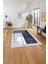 Baskılı Modern Sade Klasik Yıkanabilir Kaymaz Yolluk Mutfak Salon Halısı, MODERN-158-LACİVERT, 5