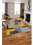 Baskılı Modern Sade Dekoratif Yıkanabilir Kaymaz Yolluk Mutfak Salon Halısı, Modern-141-Sarı, 1