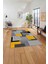 Baskılı Modern Sade Dekoratif Yıkanabilir Kaymaz Yolluk Mutfak Salon Halısı, Modern-141-Sarı, 5