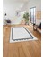 Baskılı Modern Etnik Çerçeve Desen Yıkanabilir Kaymaz Yolluk Mutfak Salon Halısı, MODERN-188-GRİ, 5