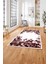Baskılı Modern Duvar Motifli Yıkanabilir Kaymaz Yolluk Mutfak Salon Halısı, MODERN-202-BORDO, 3