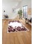 Baskılı Modern Duvar Motifli Yıkanabilir Kaymaz Yolluk Mutfak Salon Halısı, MODERN-202-BORDO, 5