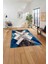 Baskılı Modern Çapra Çizgi Desen Yıkanabilir Kaymaz Yolluk Mutfak Salon Halısı, Modern-166-Mavi, 5