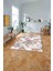 Baskılı Modern Kare Motifli Yıkanabilir Kaymaz Yolluk Mutfak Salon Halısı, MODERN-211-PEMBE, 2