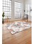 Baskılı Modern Kare Motifli Yıkanabilir Kaymaz Yolluk Mutfak Salon Halısı, MODERN-211-PEMBE, 4