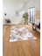 Baskılı Modern Kare Motifli Yıkanabilir Kaymaz Yolluk Mutfak Salon Halısı, MODERN-211-PEMBE, 5