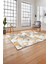 Baskılı Modern Kare Motifli Yıkanabilir Kaymaz Yolluk Mutfak Salon Halısı, MODERN-211-TURUNCU, 4