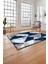 Baskılı Modern Mermer Desenli Yıkanabilir Kaymaz Yolluk Mutfak Salon Halısı, MODERN-160-LACİVERT, 4