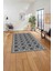 Baskılı Modern Çerçeveli Kupa Desen Yıkanabilir Kaymaz Yolluk Mutfak Salon Halısı, MODERN-169-GRİ, 5