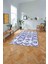 Baskılı Modern Geometrik Desenli Yıkanabilir Kaymaz Yolluk Mutfak Salon Halısı, MODERN-139-LACİVERT, 2