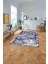 Dijital Baskılı Modern Sade Desen Yıkanabilir Kaymaz Yolluk Mutfak Salon HALISI,MODERN-215-LACİVERT, 2