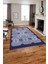 Baskılı Modern Sade Etnik Model Yıkanabilir Kaymaz Yolluk Mutfak Salon Halısı, MODERN-220-LACİVERT, 1
