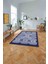 Baskılı Modern Sade Etnik Model Yıkanabilir Kaymaz Yolluk Mutfak Salon Halısı, MODERN-220-LACİVERT, 2