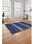Baskılı Modern Kilim Görünümlü Yıkanabilir Kaymaz Yolluk Mutfak Salon Halısı, MODERN-185-LACİVERT, 4