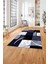 Baskılı Modern Çerçeveli Kare Yıkanabilir Kaymaz Yolluk Mutfak Salon Halısı, MODERN-186-LACİVERT, 3