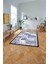 Dijital Baskılı Modern Desen Yıkanabilir Kaymaz Yolluk Mutfak Salon Halısı, MODERN-216-LACİVERT, 2