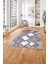 Baskılı Modern Kare Desenli Yıkanabilir Kaymaz Yolluk Mutfak Salon Halısı, Modern-122-Mor, 3