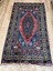 110X203 cm El Dokuma Nostaljik Kilim, Kırmız-Mavi Türk Halısı, Harika Kondisyonlu Uşak Halısı 1