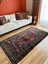110X203 cm El Dokuma Nostaljik Kilim, Kırmız-Mavi Türk Halısı, Harika Kondisyonlu Uşak Halısı 5