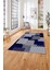 Baskılı Modern Sade Dekoratif Yıkanabilir Kaymaz Yolluk Mutfak Salon Halısı, Modern-141-Lacivert, 3