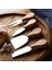 Bambu Saplı Çelik Peynir Bıçağı Seti | 4'lü Bıçak Seti Tereyağı,peynir Bıçağı Spatula Çatal Set 4