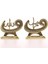 2'li Gold Allah Muhammed Vavlı Lafız Biblo Orta Boy 17CM-014 1