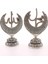2'li Gümüş Allah Muhammed Hilal Orta Boy Biblo 20CM-06 3