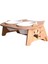 Kedi Mama Standı (8 mm Mdf)( Eğimli Kedi Modeli )(Beyaz Seramik Kase - 2*400ml) 3