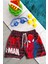 Erkek Çocuk Kırmızı Spiderman Baskılı Bel Bağcıklı Deniz Şortu 1
