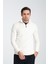Cappi Erkek Beyaz Yarım Fermuarlı Pamuklu Örme Kumaş Slim Fit Sweatshirt 1