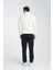 Cappi Erkek Beyaz Yarım Fermuarlı Pamuklu Örme Kumaş Slim Fit Sweatshirt 3