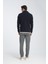 Cappi Erkek Koyu Lacivert Yarım Fermuarlı Pamuklu Örme Kumaş Slim Fit Sweatshirt 3