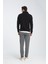 Cappi Erkek Siyah Yarım Fermuarlı Pamuklu Örme Kumaş Slim Fit Sweatshirt 4
