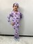 Pjkö Kuromi ve Arkadaşları Desenli Lila Uzun Kollu Önden Düğmeli Kız Çocuk Pijama Takımı 4-12 Yaş 539U-L 1