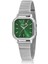 Vintage Kadın Kol Saati Zirkon Taşlı Lüx Bileklik Hediyelik Kombin Gümüş Yeşil PL-1505B6 5