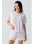 Kısa Kollu Esnek Viskoz Şort Pijama Takım 2
