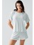 Kısa Kollu Esnek Viskoz Şort Pijama Takım 2