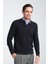 Joyson Erkek Lacivert Regular Fit Pamuk Karışımlı Kalın Kumaş Polo Yaka Sweatshirt 1