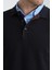 Joyson Erkek Lacivert Regular Fit Pamuk Karışımlı Kalın Kumaş Polo Yaka Sweatshirt 2
