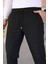 Erkek Siyah Beli Lastikli Bağcıklı Esnek Fitted Jogger Pantolon Kumaş Pantolon 2
