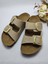 Mantar Taban Birkenstock Leonı Arızona Modeli Çift Tokalı Ortopedik Terlik 4